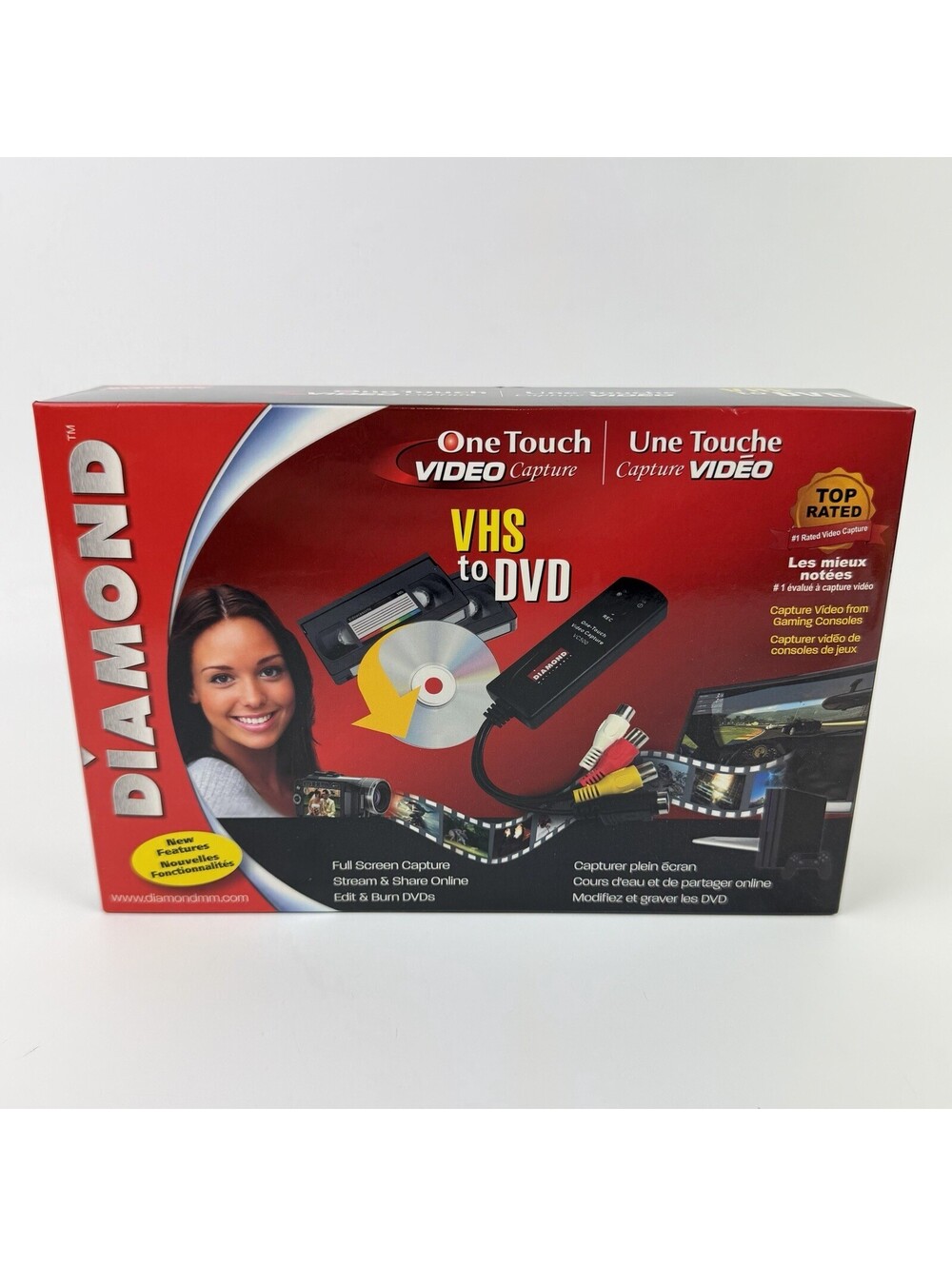 Diamond Multimedia VC500 USB 2.0 One Touch VHS to DVD Video Capture Device